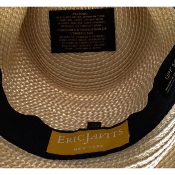 Eric Javits Squishee Instinct Hat Womens One Size Natural Black Sun UPF 50+ - Picture 12 of 14